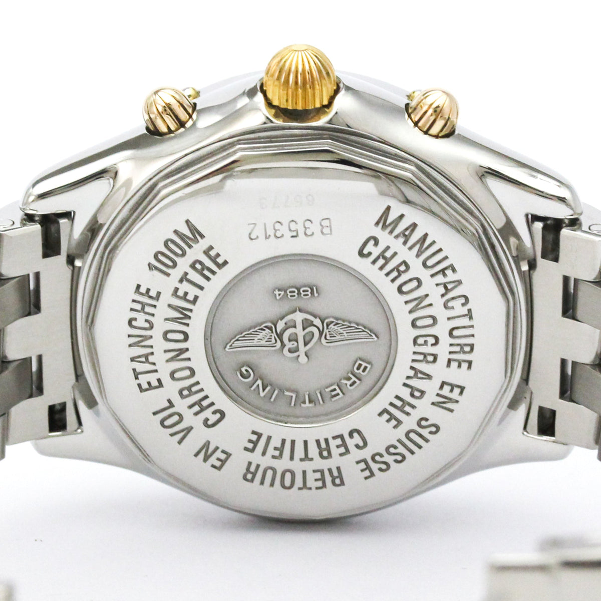 Breitling Windrider Shadow Flyback Chronograph Automatic Stainless Steel And yellow gold Watch (Pre-Owned)