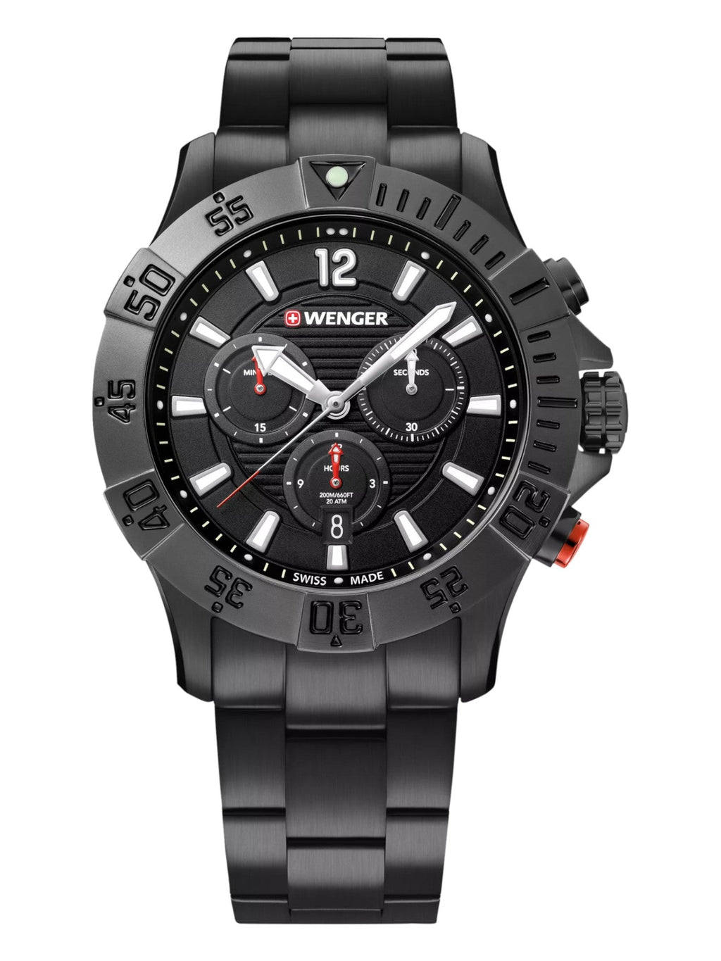 Wenger Swiss Army Men's 01.0643.121 Seaforce Black Dial Watch 43 mm