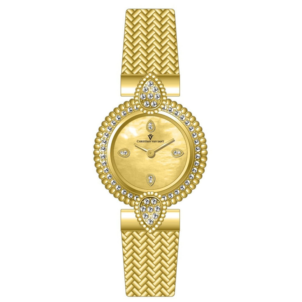 Christian Van Sant Women's Gold Round 23mm