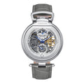 Lincoln Leather-Band Skeleton Watch with Moon Phase