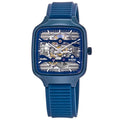 Rado True Square Automatic Skeleton Rhodium Rubber Strap Unisex Watch R27178205