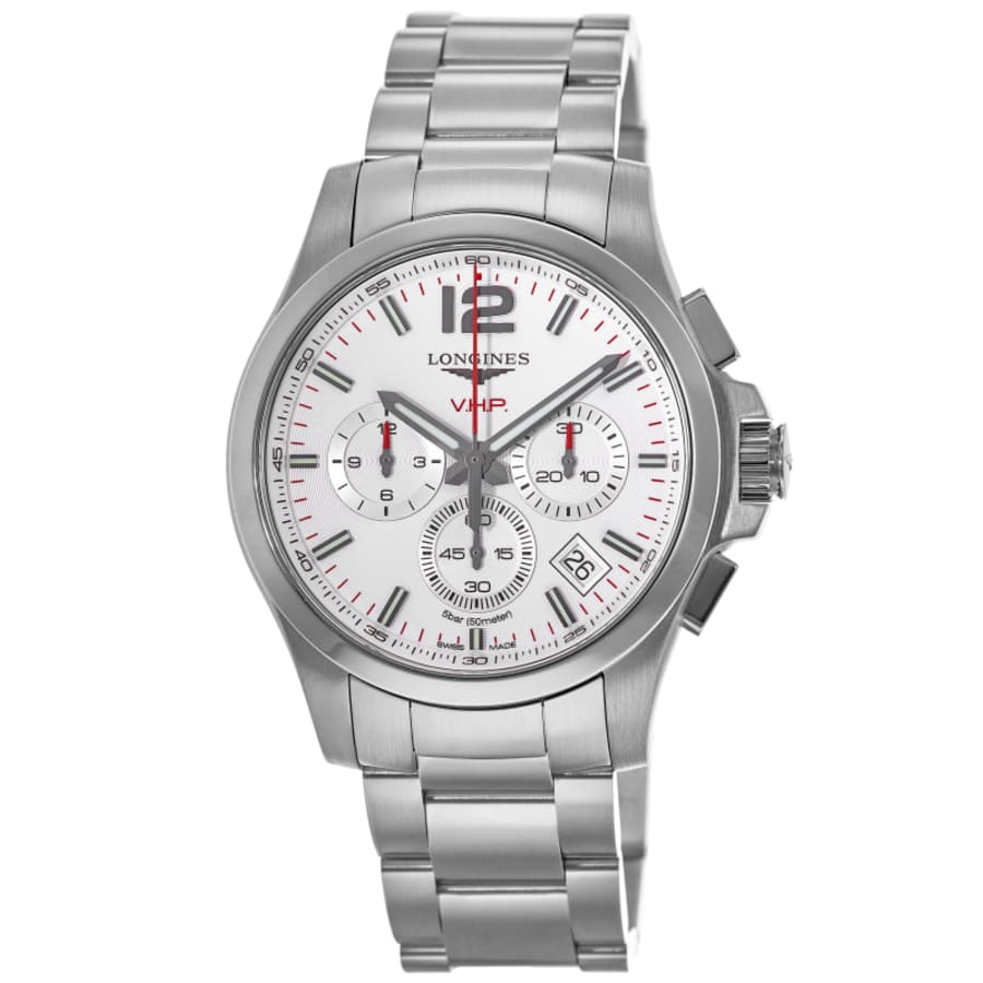Longines Conquest V.H.P. 44mm Silver Dial Steel  Men's Watch L3.727.4.76.6