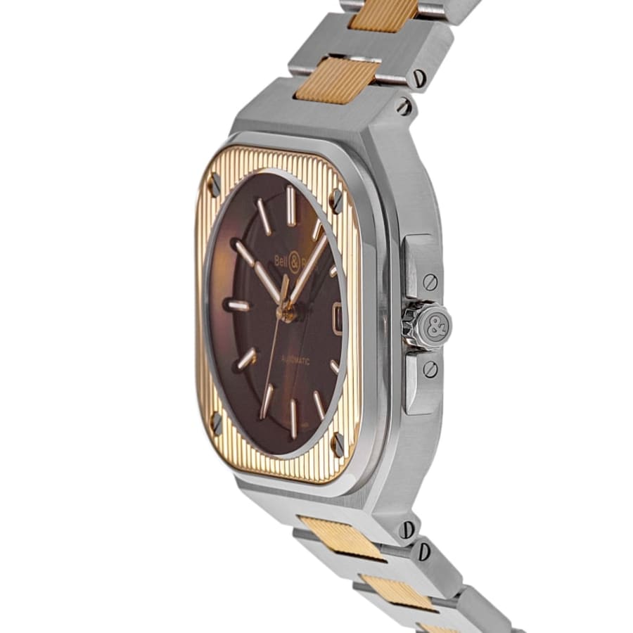 Bell & Ross BR 05 (40 MM) Gold Limited Edition Brown Dial Two-Tone Stainless Steel Men's Watch BR05A-EL-GLST/SSG