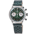 Hamilton American Classic INTRA-MATIC CHRONOGRAPH H Green Dial Leather Strap Men's Watch H38429861