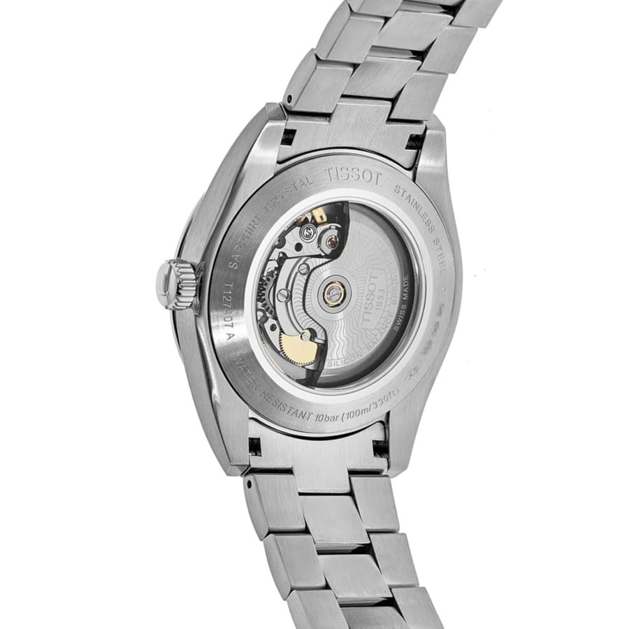 Tissot Gentleman Automatic 80 Silicium Green Dial Steel Men's Watch T127.407.11.091.01
