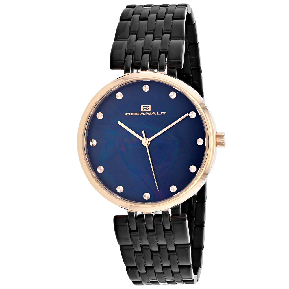 Oceanaut Women's Aerglo Black MOP Round 36mm