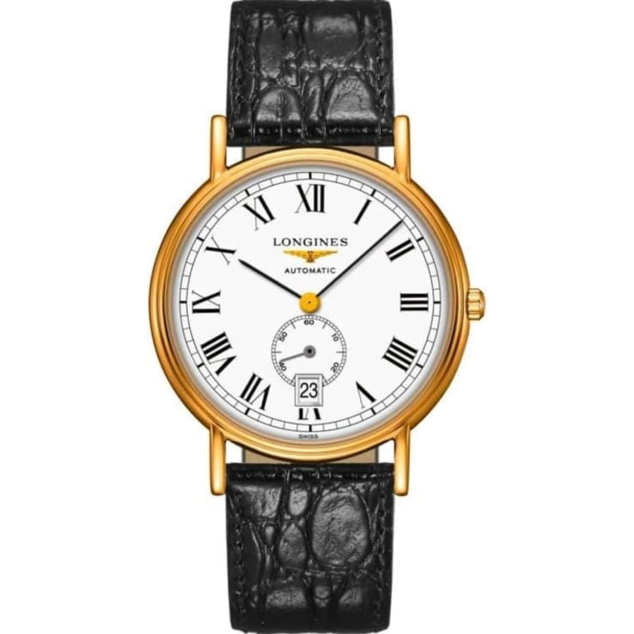 Longines Presence Automatic White Dial Leather Strap Men's Watch L4.904.2.11.2