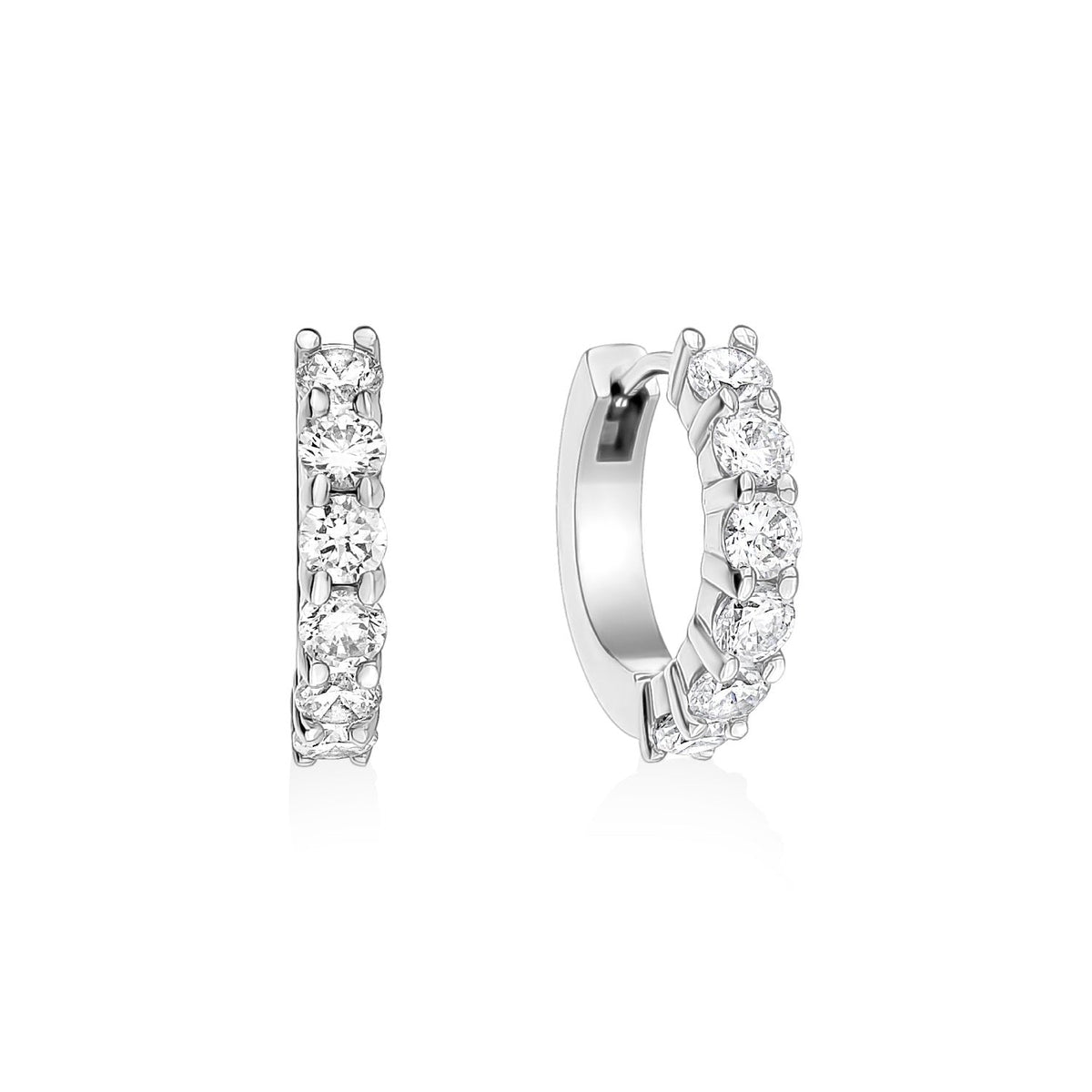 16mm Cubic Zircon Huggie Earrings
