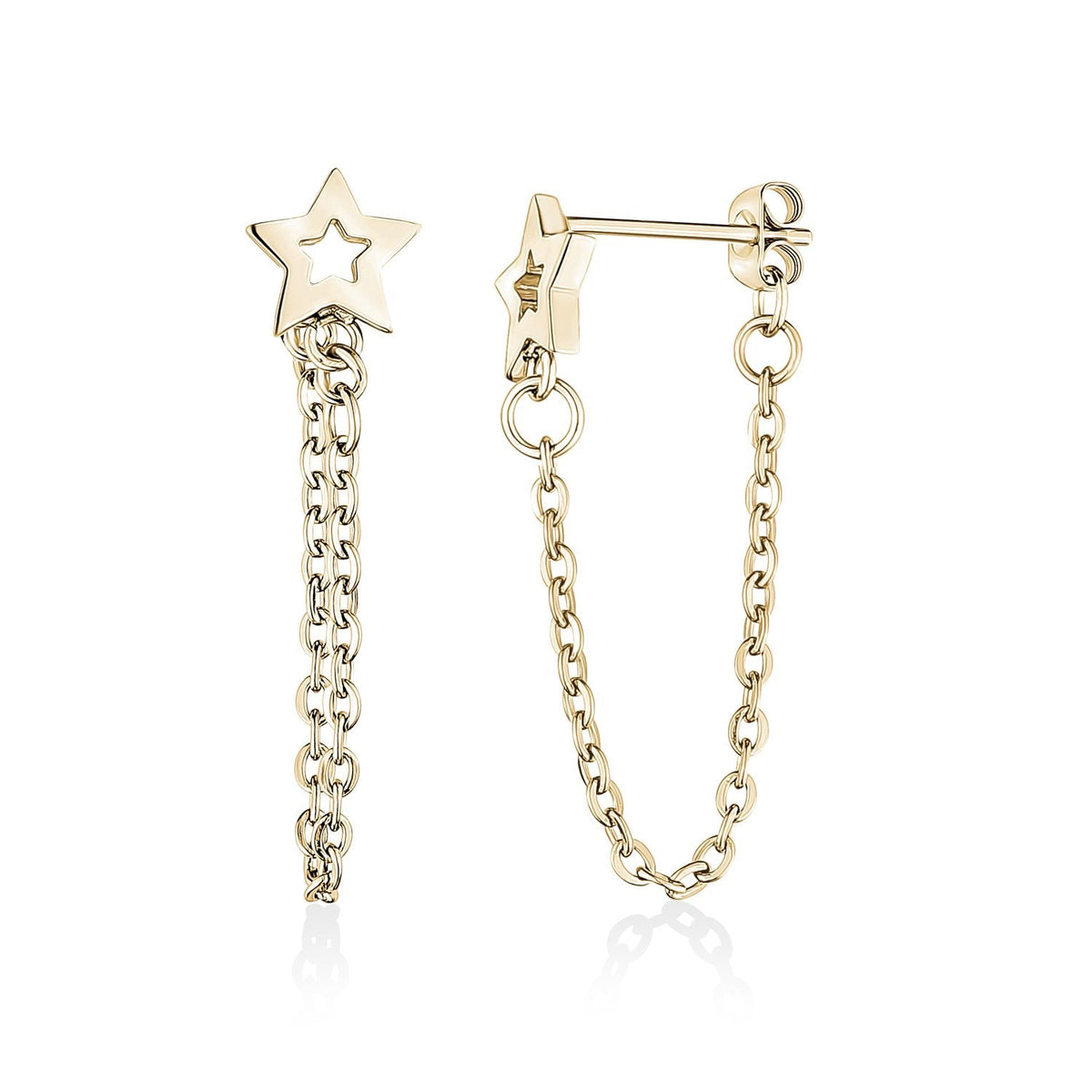 Star + Chain Earrings