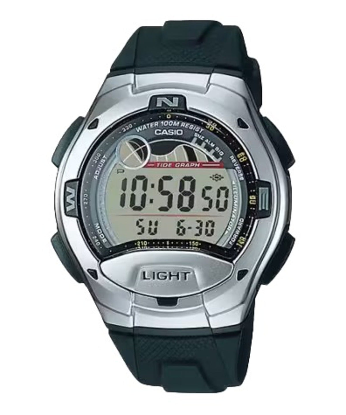 Casio Men’s Digital Tide Graph Sport Watch - Casio W‑753‑1AV