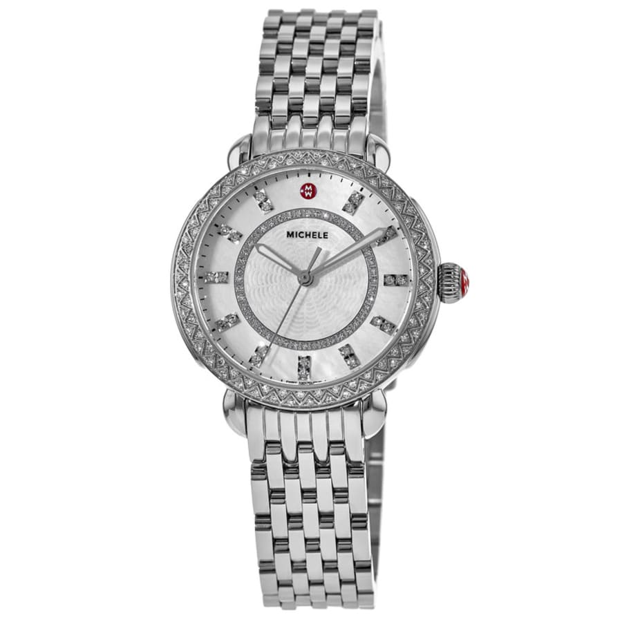 Michele Sidney Diamond Classic Steel Women's Watch MWW30B000001