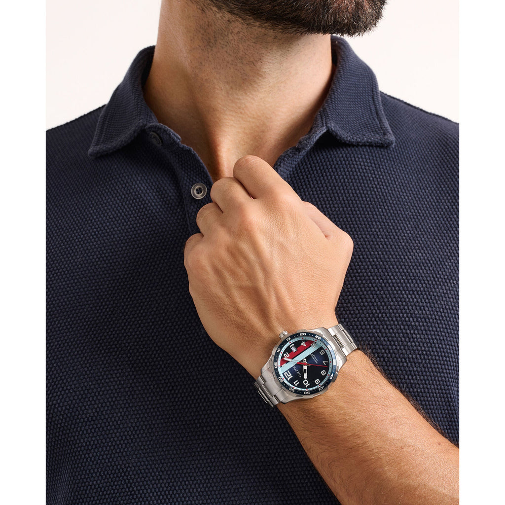 Nautica Nst Small 3-Hand Recycled Stainless Steel Watch