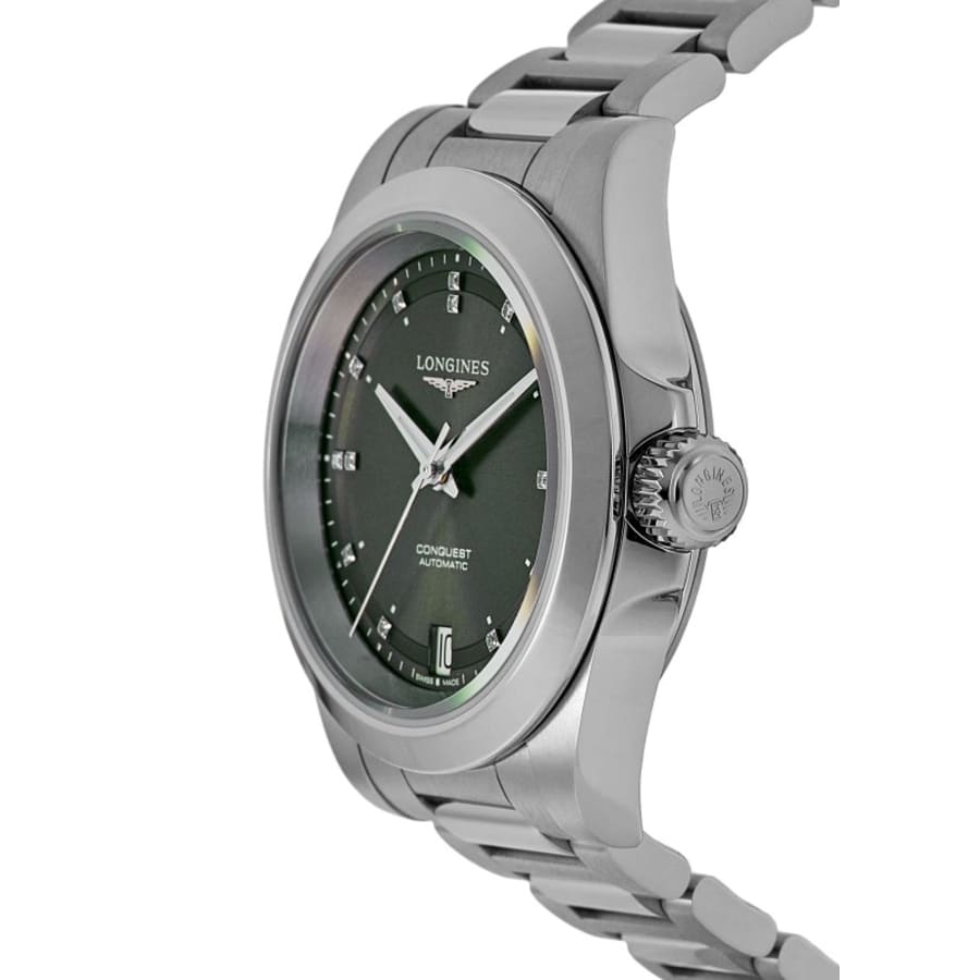 Longines Conquest Automatic Green Diamond Dial Stainless Steel Men's Watch L3.830.4.07.6
