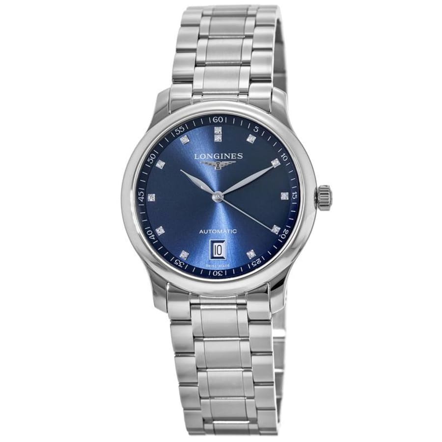 Longines Master Collection Automatic 38.5mm Blue Dial Diamond Stainless Steel Men's Watch L2.628.4.97.6