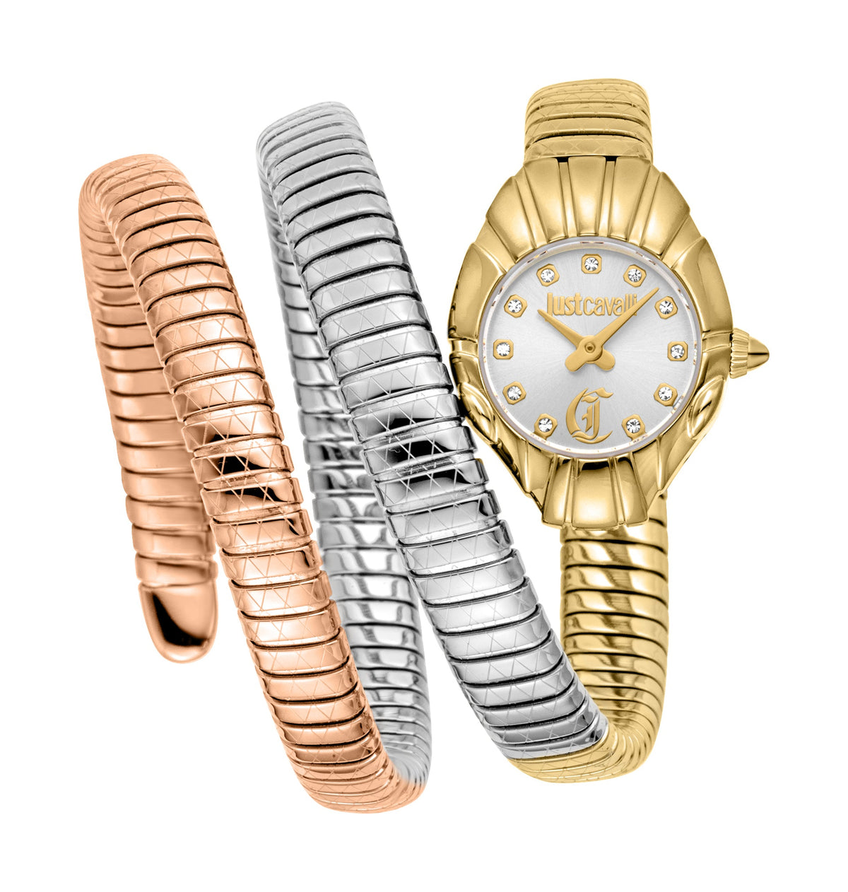 Just Cavalli Women's Snake 316L Stainless Steel Watch