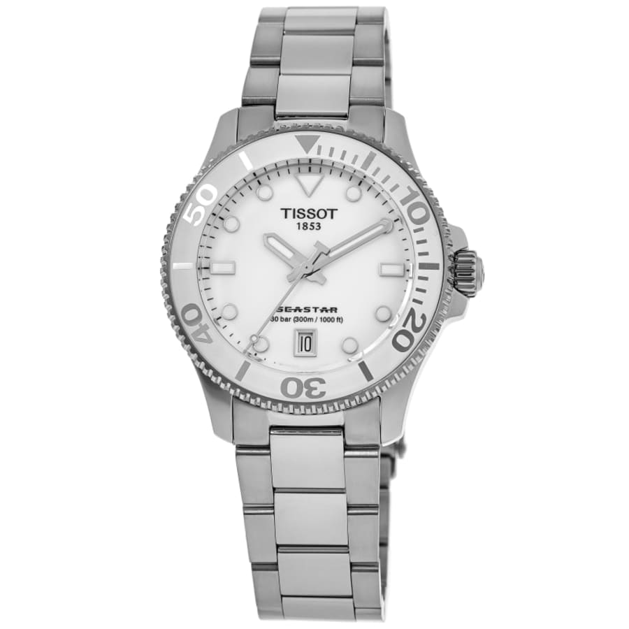 Tissot Seastar 1000 White Dial Steel Unisex Watch