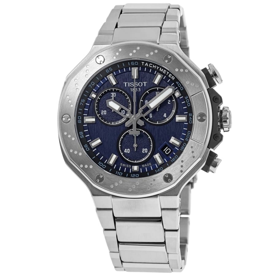 Tissot T-Race Chronograph Blue Dial Stainless Steel Men's Watch T141.417.11.041.00
