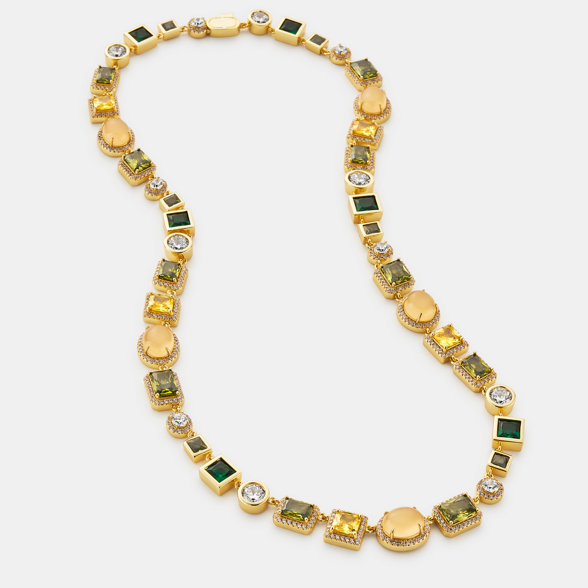 Emerald Gemstone Necklace (Gold)