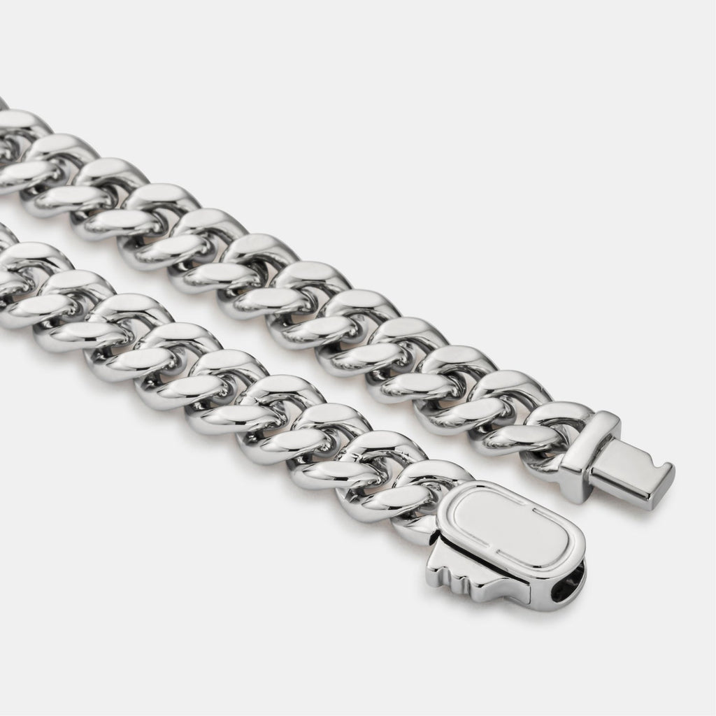 Emerald Cuban Bracelet (Silver) 6mm