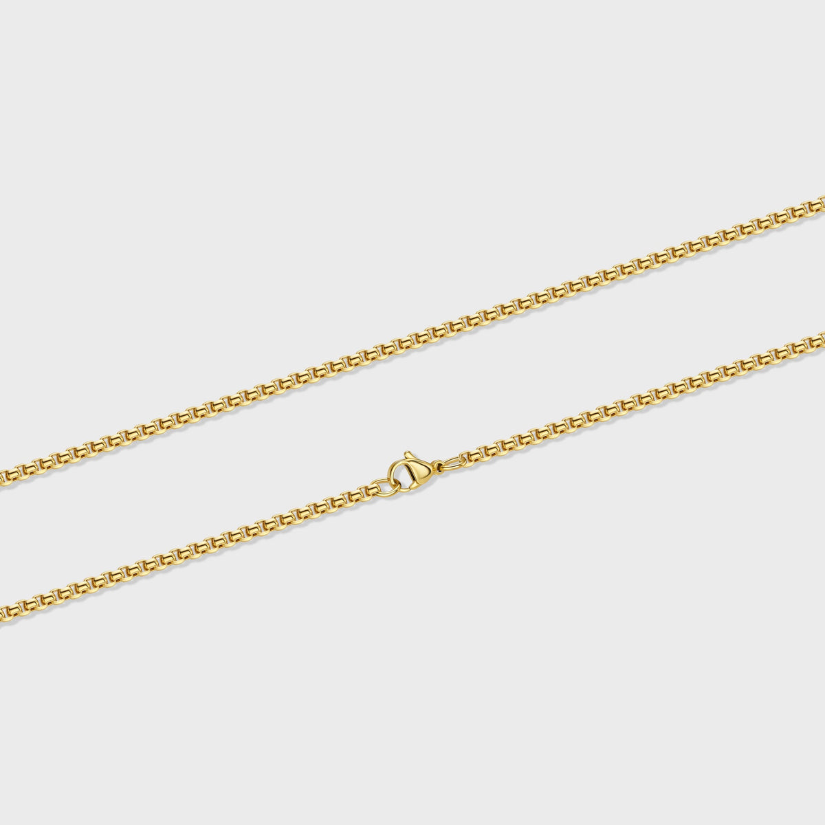 Round Box Chain (Gold) - 3mm