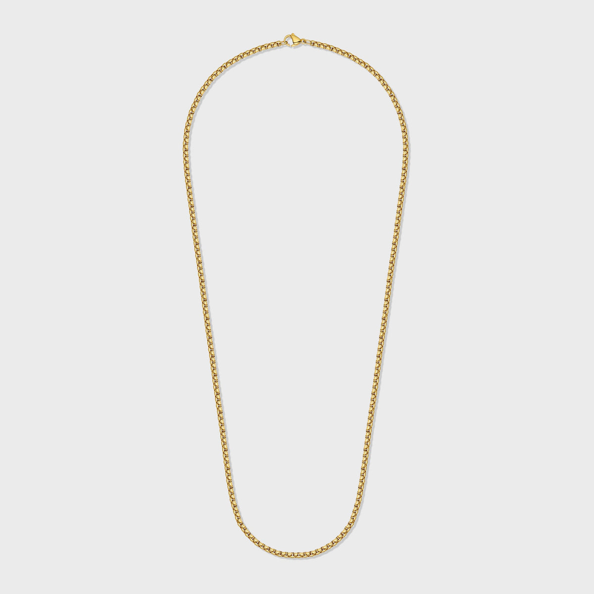 Round Box Chain (Gold) - 3mm