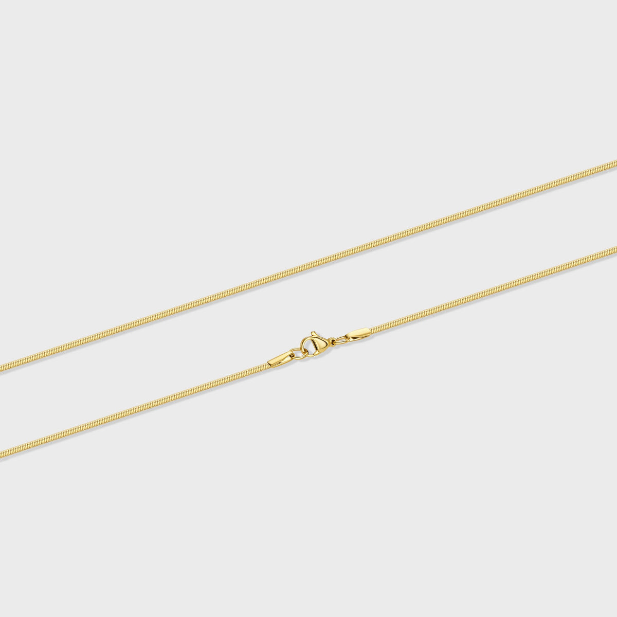 Flat Snake Chain (Gold) - 2mm