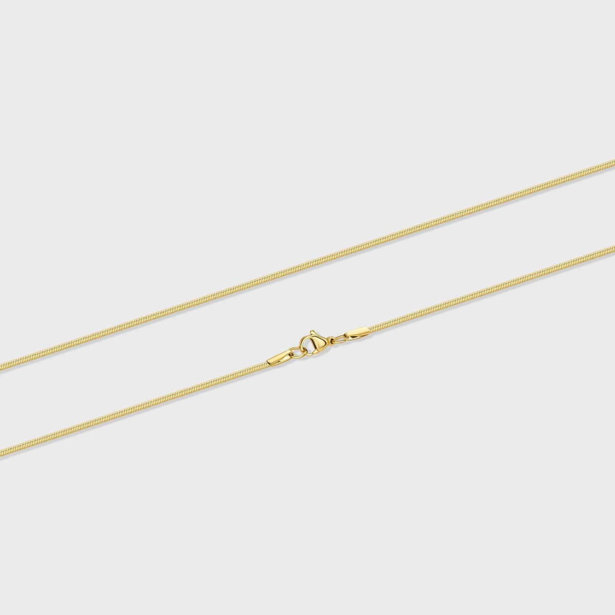 Women's Flat Snake Chain (Gold) - 2mm