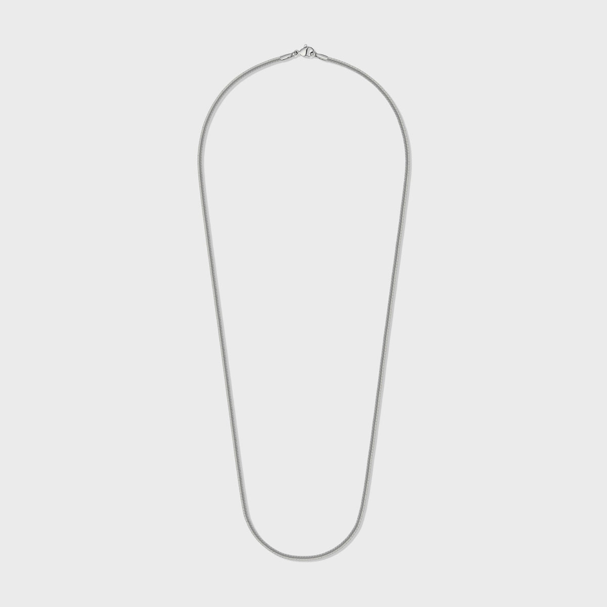 Women's Flat Snake Chain (Silver) - 2mm