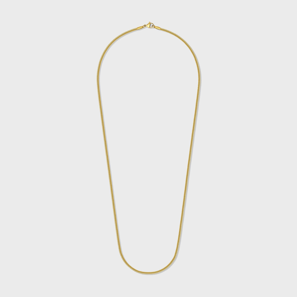 Women's Flat Snake Chain (Gold) - 2mm
