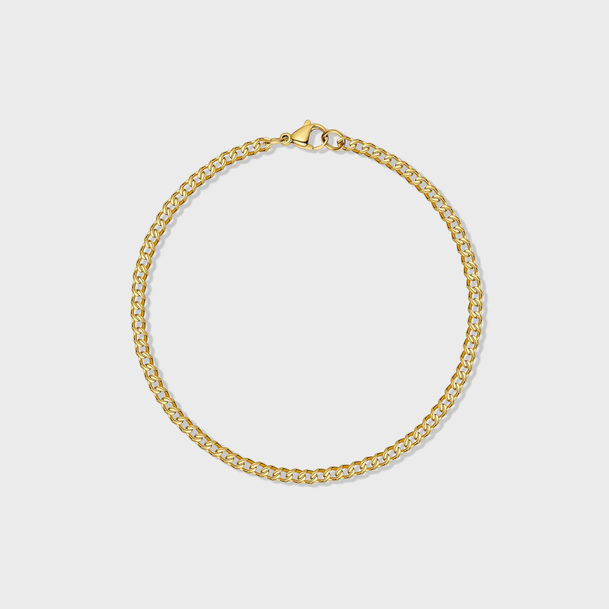 Women's Micro Cuban Link Chain + Bracelet (Gold) - 3mm