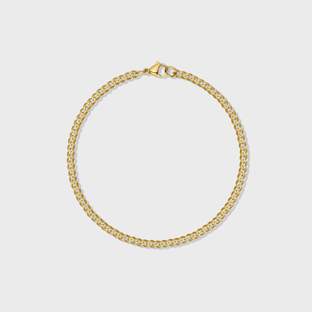 Women's Micro Cuban Bracelet (Gold)