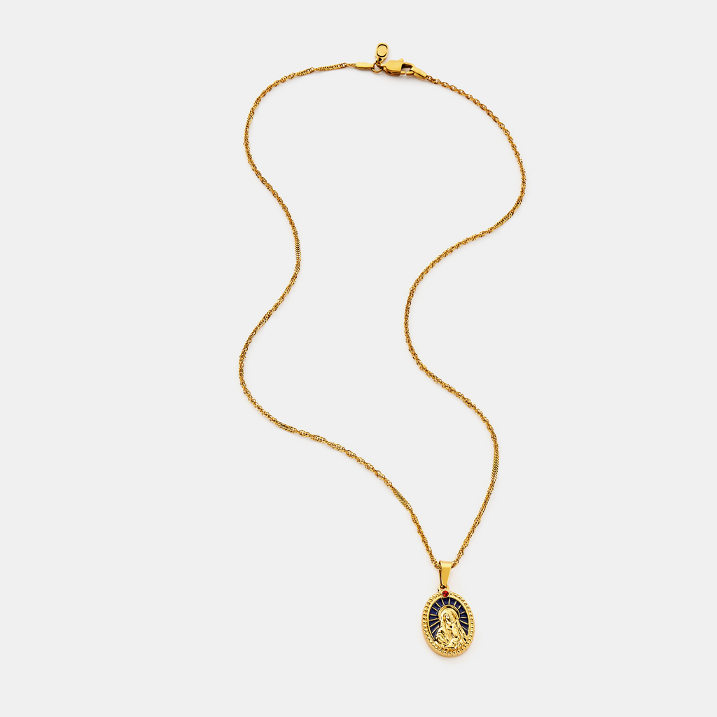 Enamel Virgin Mary (Gold)