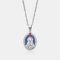 Enamel Virgin Mary (Silver)