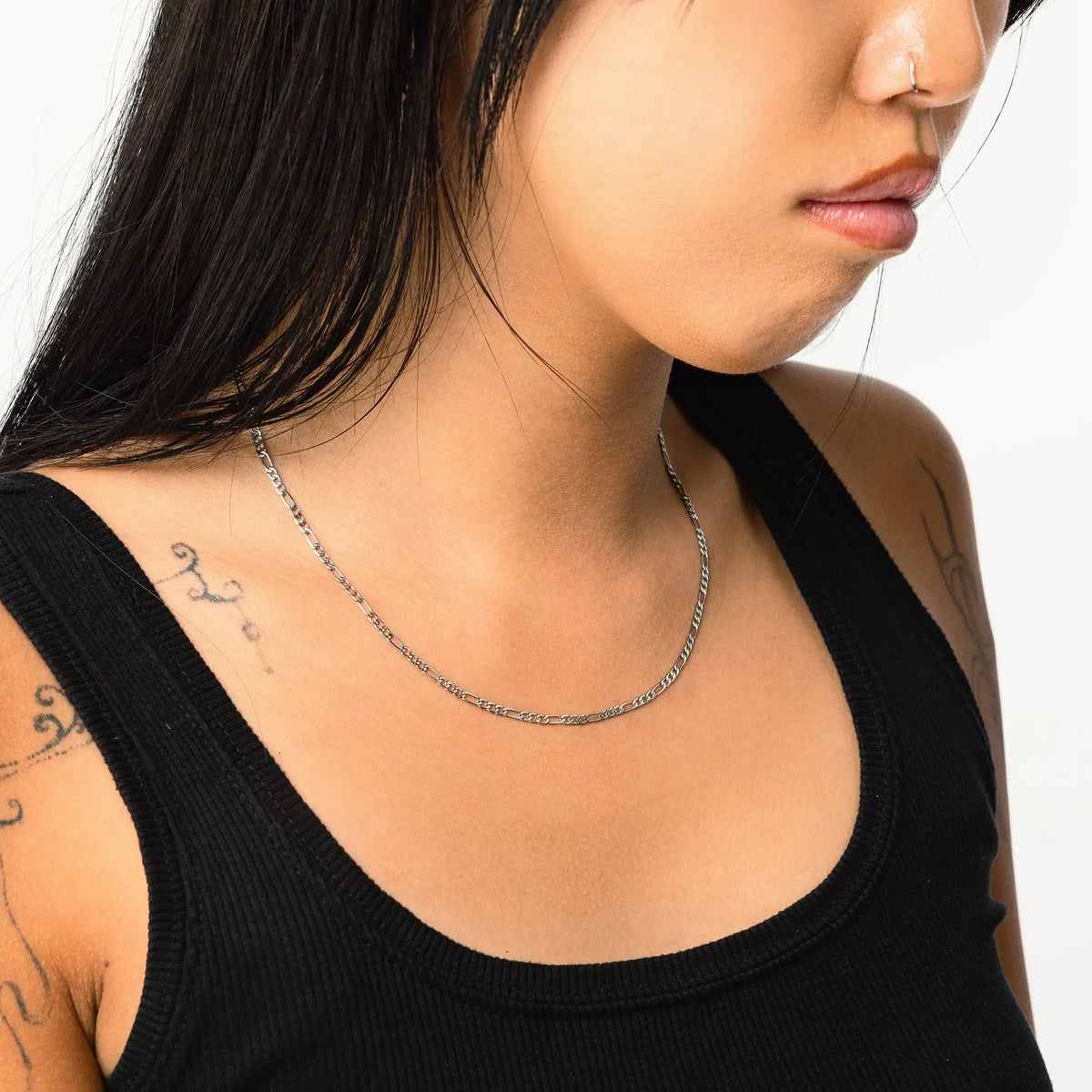 STAINLESS STEEL FIGARO CHAIN