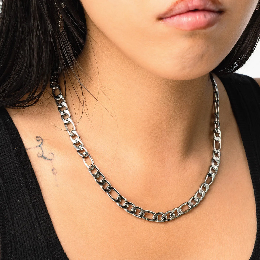 STAINLESS STEEL FIGARO CHAIN