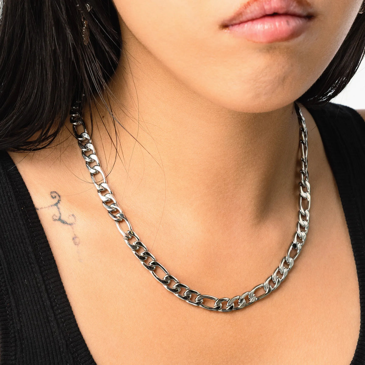 STAINLESS STEEL FIGARO CHAIN