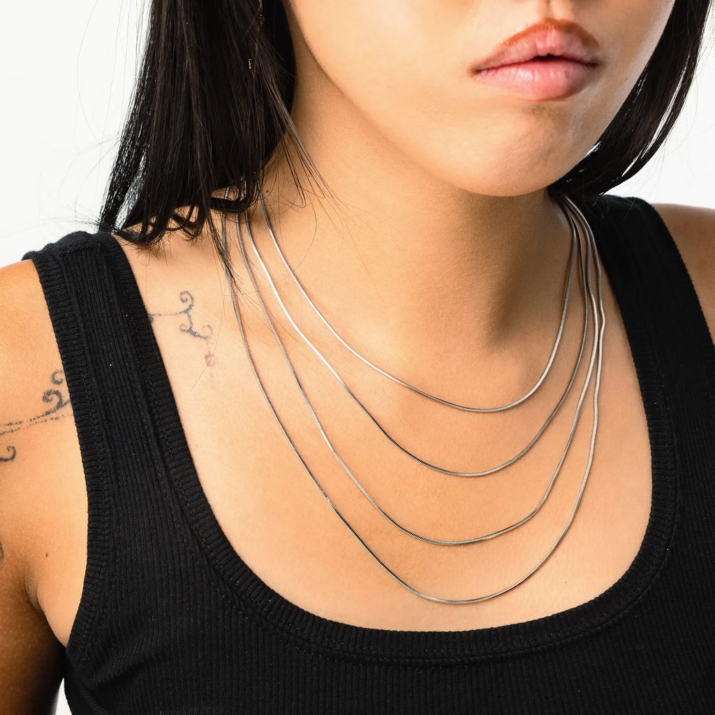 STAINLESS STEEL SQUARE SNAKE CHAIN