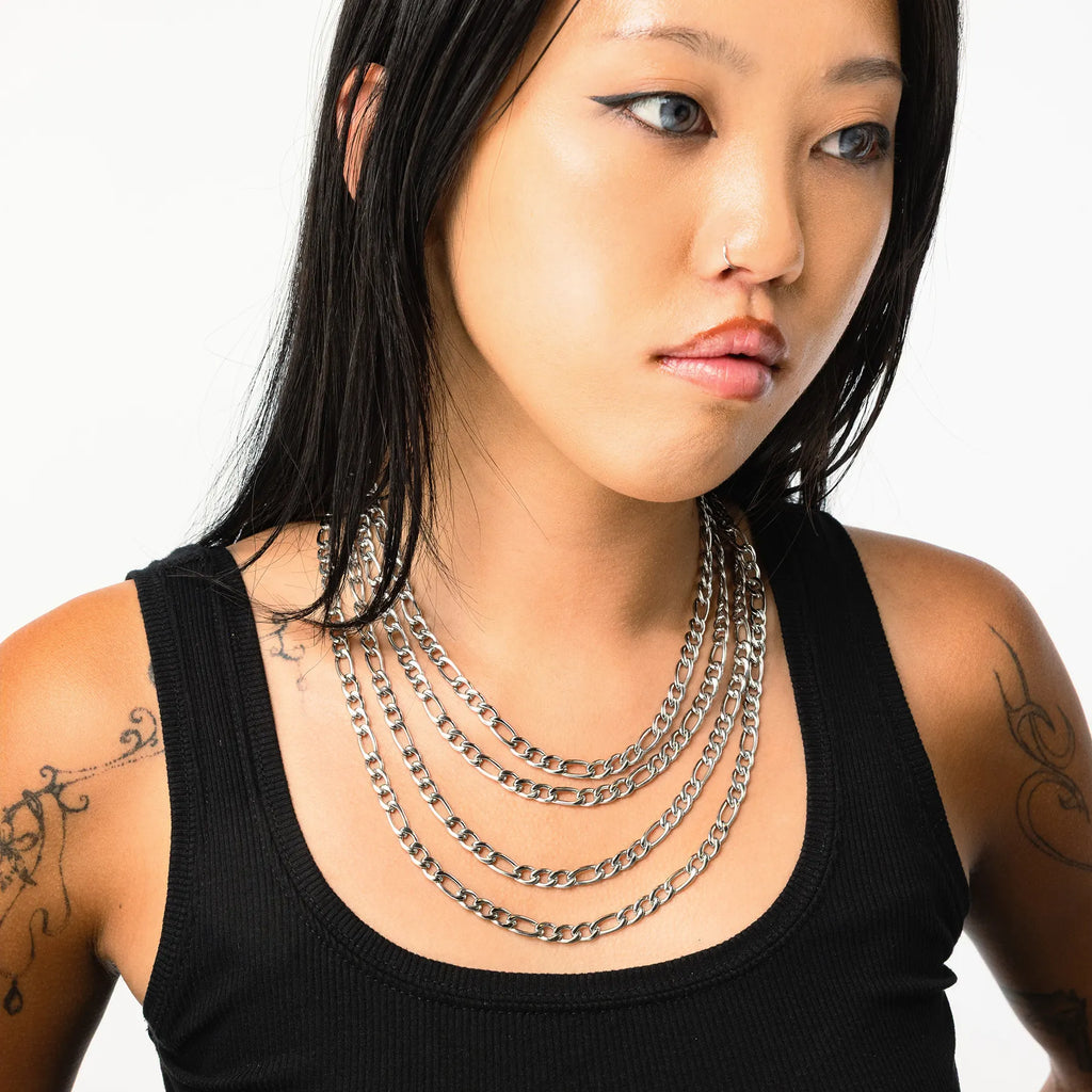 STAINLESS STEEL FIGARO CHAIN
