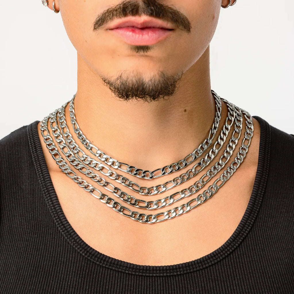 STAINLESS STEEL FIGARO CHAIN