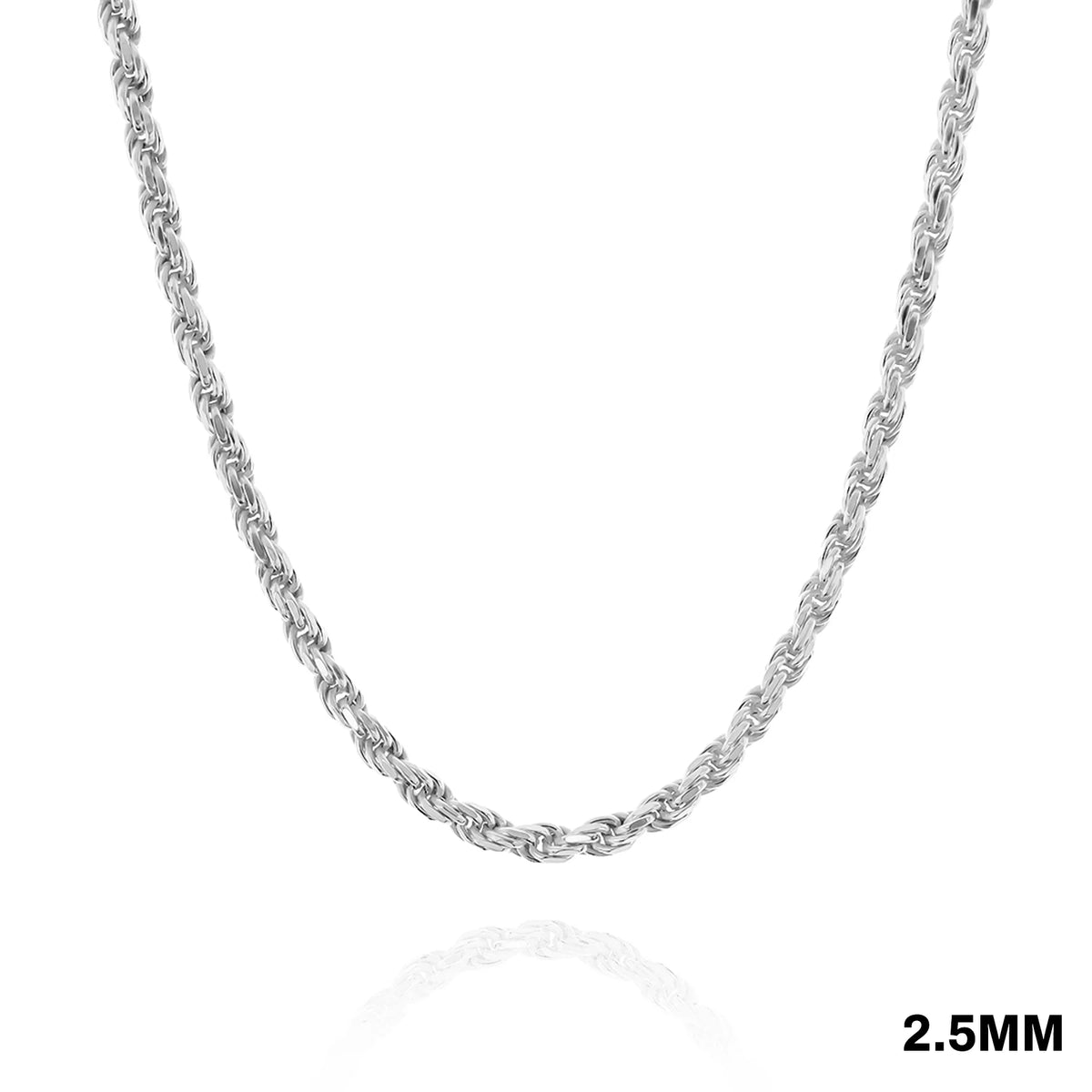 STERLING SILVER ROPE CHAIN