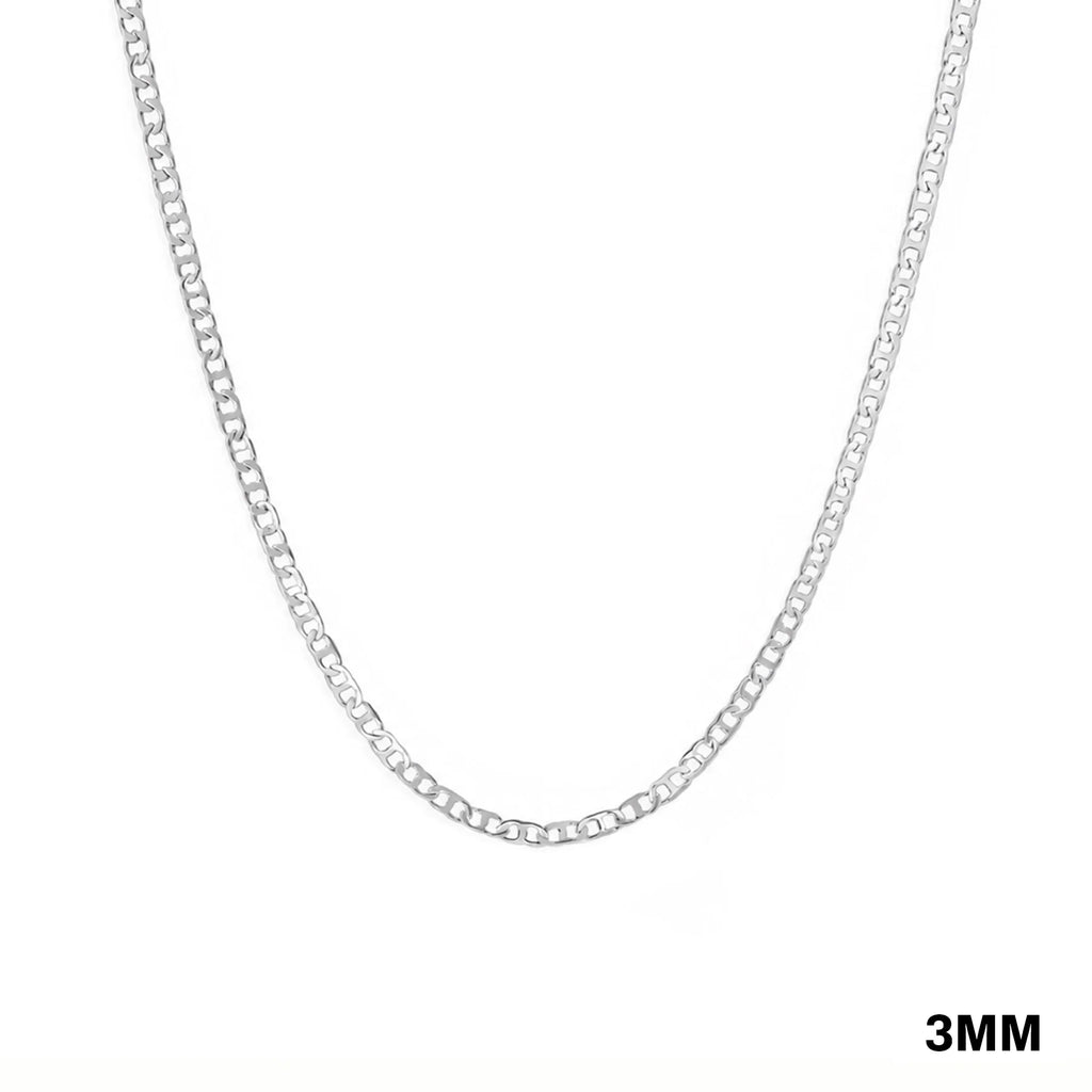 3MM STERLING SILVER MARINER CHAIN