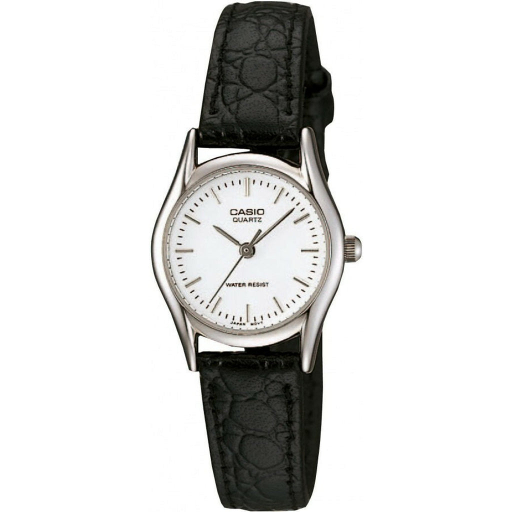 Casio Women’s Black Analog Watch with White Dial - LTP-1094E-7ARDF