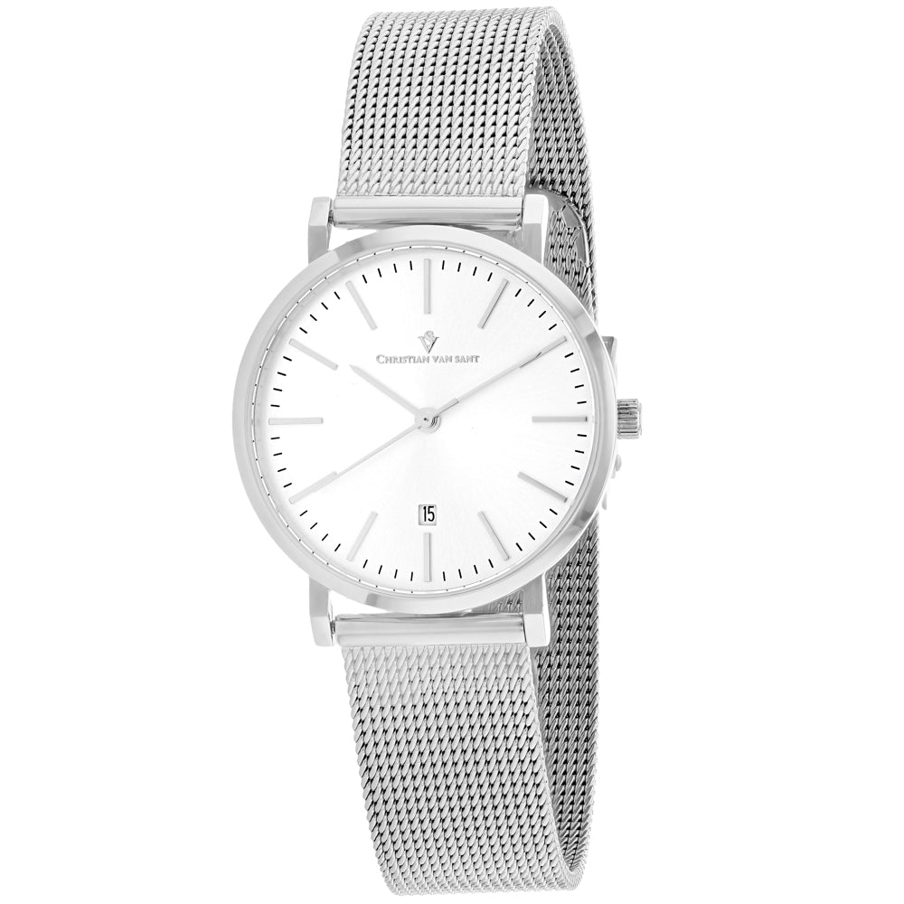 Christian Van Sant Women's Paradigm Silver Round 32mm