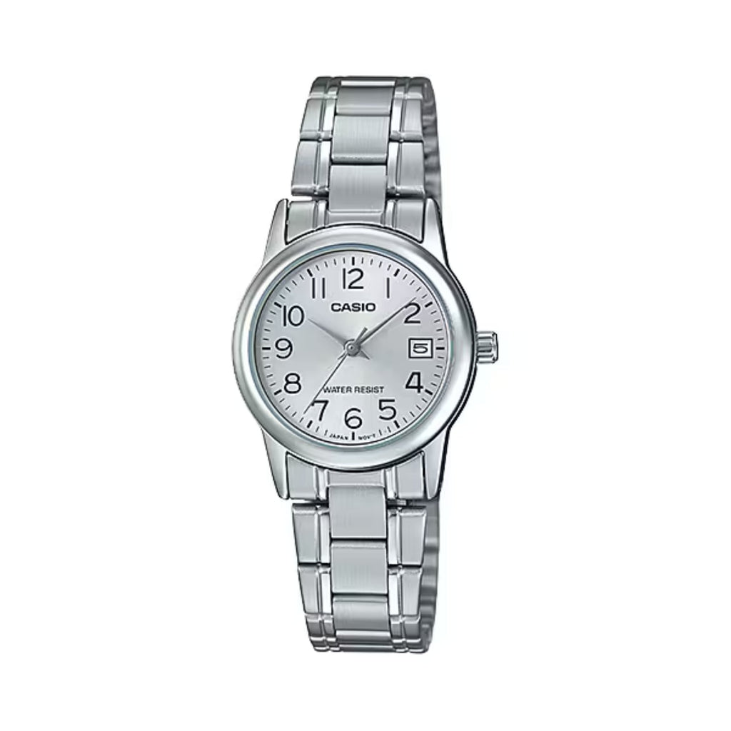 Casio Women’s Silver Date Watch - LTP-V002D-7BUDF