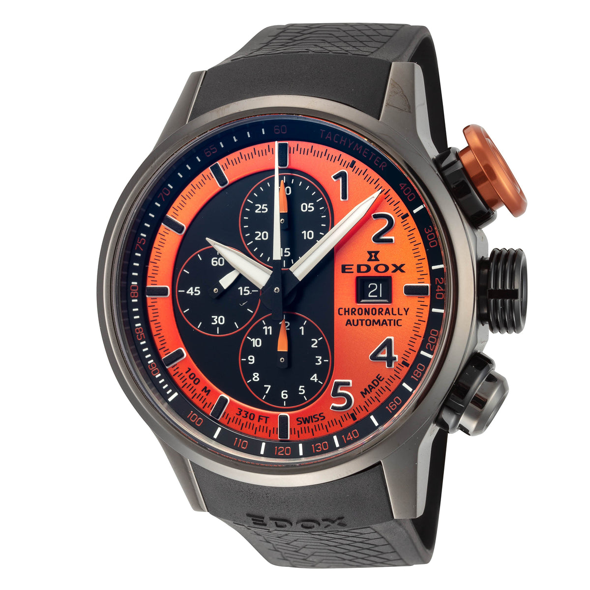 Edox Men's Chronorally 45mm Automatic Watch