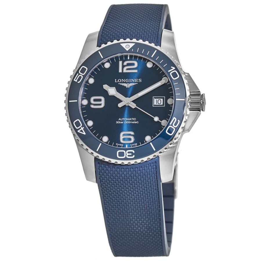 Longines HydroConquest Automatic Blue Dial Ceramic Rubber Strap Men's Watch L3.781.4.96.9