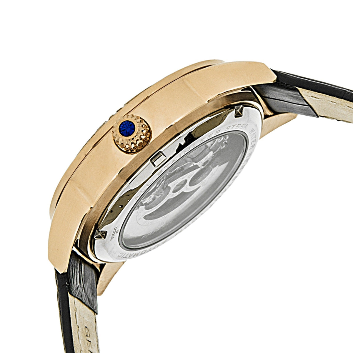 Godiva Automatic MOP Leather-Band Watch