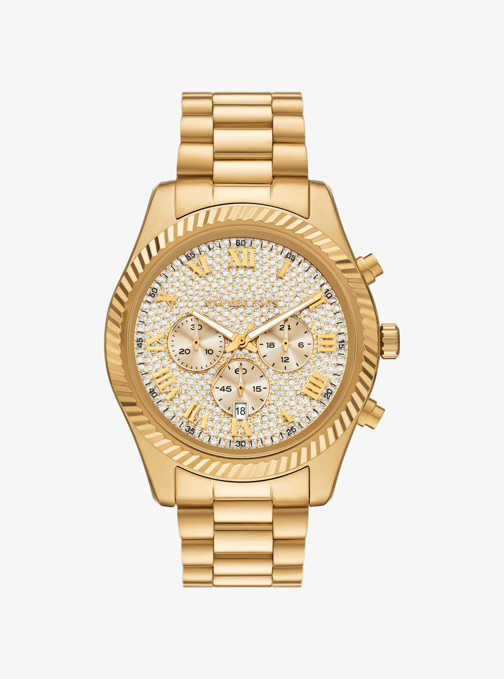 Oversized Lexington Pavé Gold-Tone Watch