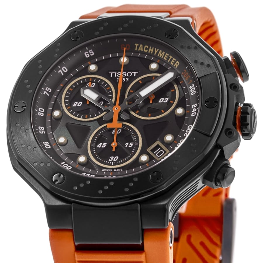 Tissot T-Race Chronograph Black Dial Rubber Strap Men's Watch T141.417.37.051.02