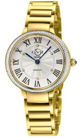 GV2 Rome Brillante Women's Diamond 316L Stainless Steel Case,White  Dial, 316L Stainless Stee IPYG  Watch